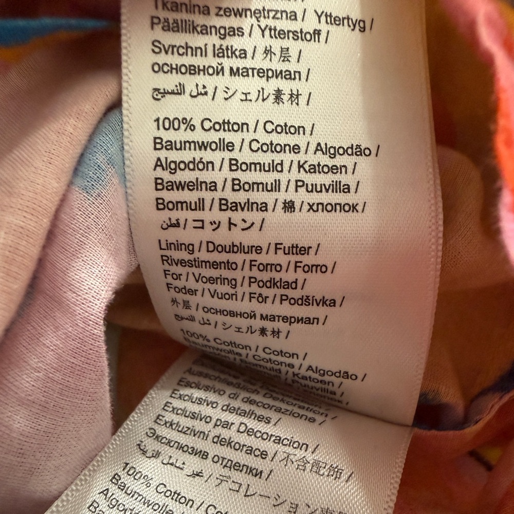 FARM Rio Size Small Neon Macaws Puff Sleeve Cropped Blouse - Picture 7 of 7